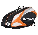 Picture of Dunlop 6 Racket Thermo Bag Tennis Racket Holdall - Orange/Black
