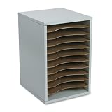 Safco 9419GR Vertical desktop sorter, 10-5/8w x 11-7/8d x 16h, gray