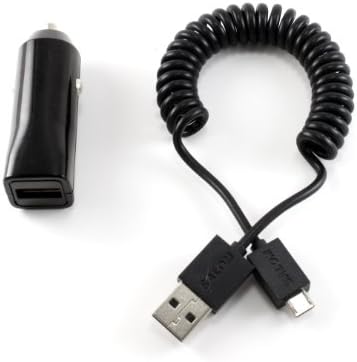 Salom Micro uCarGo - USB car charger w/Micro USB data cable (black): Motorola Droid Razr HD, Razr M, Bionic/ Samsung Galaxy S, S2, S3, S4, Note, Nexus/ Nokia Lumia 820, 920, 928/ LG Optimus/ HTC One, Desire, EVO, Droid Incredible, Windows Phone, Thunderbolt/ BlackBerry Q10, Z10, Bold Touch, Torch, Pearl Flip 8220 (Kickstart)/ Sony Xperia X10i/ Google Nexus