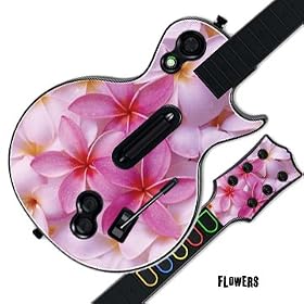 Skin Decal Cover for GUITAR HERO 3 III PS3 Xbox 360 Les Paul - Flowers