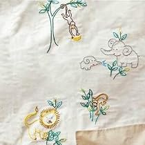 Hand Embroidered Organic Cotton Baby Blanket George