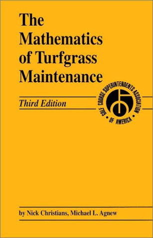 the mathematics of turfgrass maintenance 3rd edition