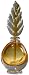 Flame Leaf Light Amber Hand-Crafted Glass Perfume Bottle