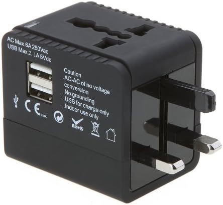 2USB Worldwide Universal Travel Adapter Charger US EU UK AU Plug 5V 2.1A