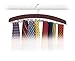 Richards Wooden Tie Rack Hanging Organizer for Mens Closet Accessories, Space Saving Necktie Holder for Storage and Display, Holds 24 Ties, Hook, Walnut Wood with Chrome Accents