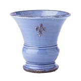 French Trocadero Collection Pacific Blue Fleur De Lis Cachepot
