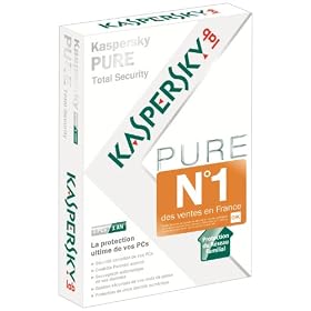 Kaspersky pure total security (3 postes, 1 an)