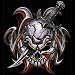 Skull With Sword In Head Adult T-Shirt
