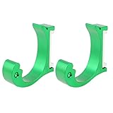 uxcell 衣類フック　バスルームアルミタオルホルダーローブフック　2個　ウォールハンガー　グリーン