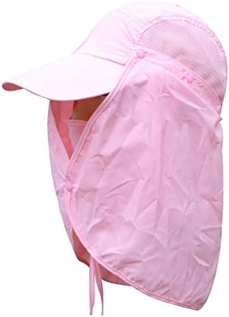 Bike Motorcycle Ski Fishing Outdoor Big Wide Brim Face Mask Cover Caps - Pink