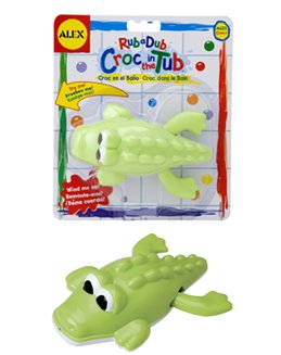 Childrens Toyshop  Toys : Cuckoo Alex Rub a Dub Wind Up Croc in the Tub bath toy