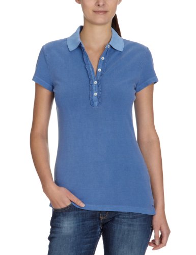 Tommy Hilfiger Damen JUSTINE POLO SS 1M87610857, Gr. LG (WASHED YALE BLUE 428) Preisvergleich