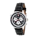 Wenger Men`s 70873 Commando SR Chrono Black Dial Black Leather Watch