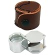 10x Hexagon Loupe Jewelers Gem Folding Magnifier 17mm