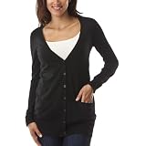 Mossimo® Black: Women's Boyfriend Cardigan - Black M