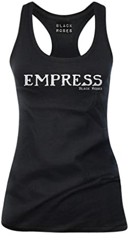 Women's Black Roses Apparel Empress Tarot Racer Back Tank Top Black S