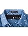 uxcell Men's Shirt Casual Slim Fit Short Sleeve Button Down Printed Shirts Blue 42
