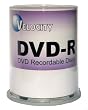 Velocity DVD-R 4X 4.7GB Inkjet White Printable (100-Spindle)