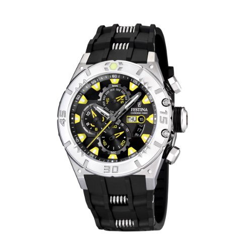 Festina Men's Le Tour De France F16528/2 Black Rubber Quartz Watch with Black Dial