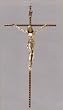 Fine All Metal Silver Crucifix - Wall Mount - 10'' in Height - IMPORTED FROM ITALY