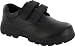 Surge Barry Velc Boys Coated Leather Shoes - Black