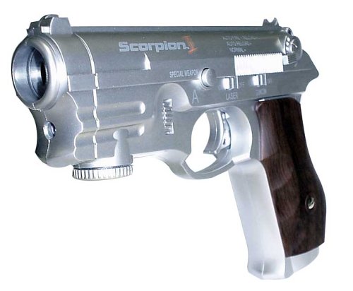 Childrens Toyshop  Video Games : Blaze Silver Scorpion 2 Light Gun with G-Con Adaptor (PS)