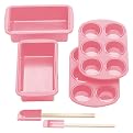 Silicone Solutions 6-pc. Bread Baking Set - Pink
