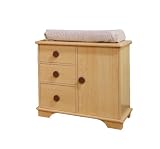 Berg Oslo 3 Drawer and 1 Door Changer Natural Maple/Chocolate