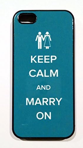 Keep Calm and Marry On bride & groom wedding iphone case 5 & 5s