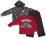 Toddler Boys' Wildlife Outfit with Camouflage Hoodie