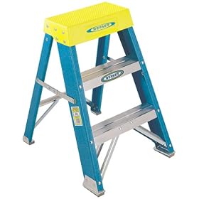 Werner 6002 250-Pound Duty Rating Type I Fiberglass Stepladder, 2-Foot