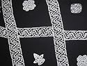 "Celtic #6" 44" X 66" Sarong, Rustic Batik Stamp