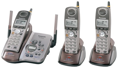 Panasonic KX-TG5433M 5.8 GHz DSS Cordless Phone with Answering System and Three Handsets Panasonic KX-TG5433M 5.8 GHz DSS Cordless Phone with Answering System and Three Handsets