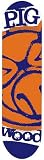 Pig Hellbent Spray 2 Skateboard Deck (7.75, Orange/Blue)