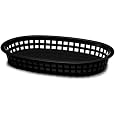 Compare Prices of Tablecraft 10-1/2" Black Oval A La Carte Platter Basket - Dozen