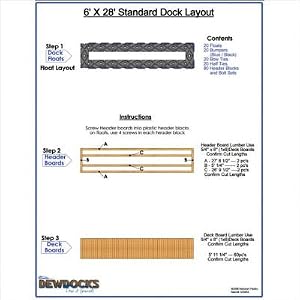 Dewdocks Standard Dock (Beige Blue,6 X 26-Feet) by