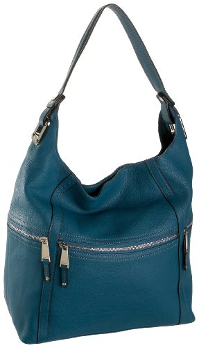 Tignanello Zip Me Up Curved Zip Pocket Hobo,Dk Turquoise,one size