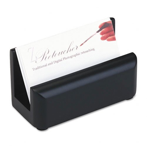 Rolodex Wood Tones Collection Business Card Holder 50 Card Black 62522