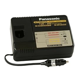 Panasonic EY0901B 7.2-Volt to 24-Volt Pod Style Vehicle Plug In Battery 2 Hour Charger