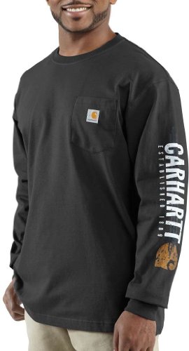 cyber Monday Carhartt Men\'s Big-Tall Impact Logo Long Sleeve Pocket T-ShirtB008F6AQIW