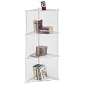 Storage Solutions 3-Section Corner Storage Cubes - Frost (13")