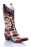 Cowboy Rain Boots Bright Paisley Rubber Vegan