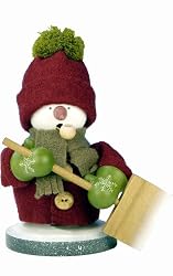 German Smoker - Snowman With Shovel
