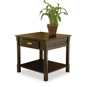 Winsome Black Beechwood End Table Home Furniture