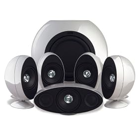 KEF KHT3005 (SE) 5.1 Home Theater Speaker System (Gloss Silver)