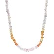 Necklace With 52.00ctw Genuine Sapphires in 18K Yellow Gold. Total item weight 11.0g Length 18in