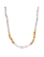 18K Yellow Gold 52 CTW Sapphire Ladies Necklace. Length 18 in. Total Item weight 11.0 g.