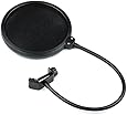 Dragonpad pop filter Studio Microphone Mic Wind Screen Pop Filter Swivel Mount 360 Flexible Gooseneck Holder