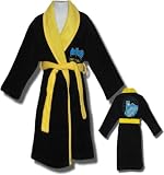 Batman Black/Yellow Fleece Robe for Children