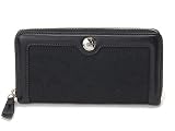 COACH Hampton Signature Zip Around Wallet 46031 SBKBK